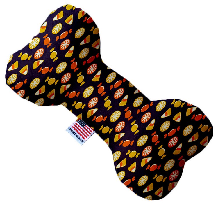 Halloween Candy Confetti 8 inch Stuffing Free Bone Dog Toy